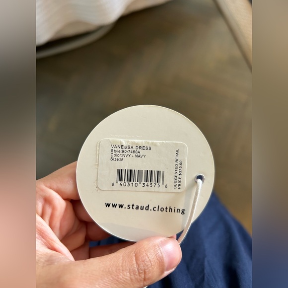 Staud Vanessa Dress in Navy NWT - Picture 6 of 7